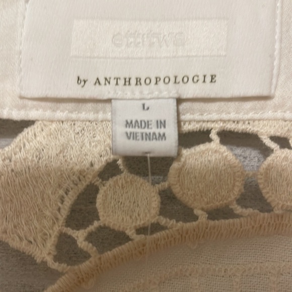 NWT ettitwa by Anthropologie Ivory Jacket with detailing size large - Picture 4 of 6